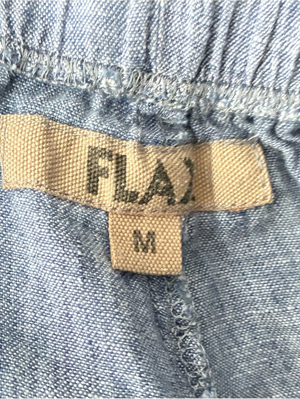 Flax Blue Linen Cropped Pants Sz Medium - Picture 4 of 6